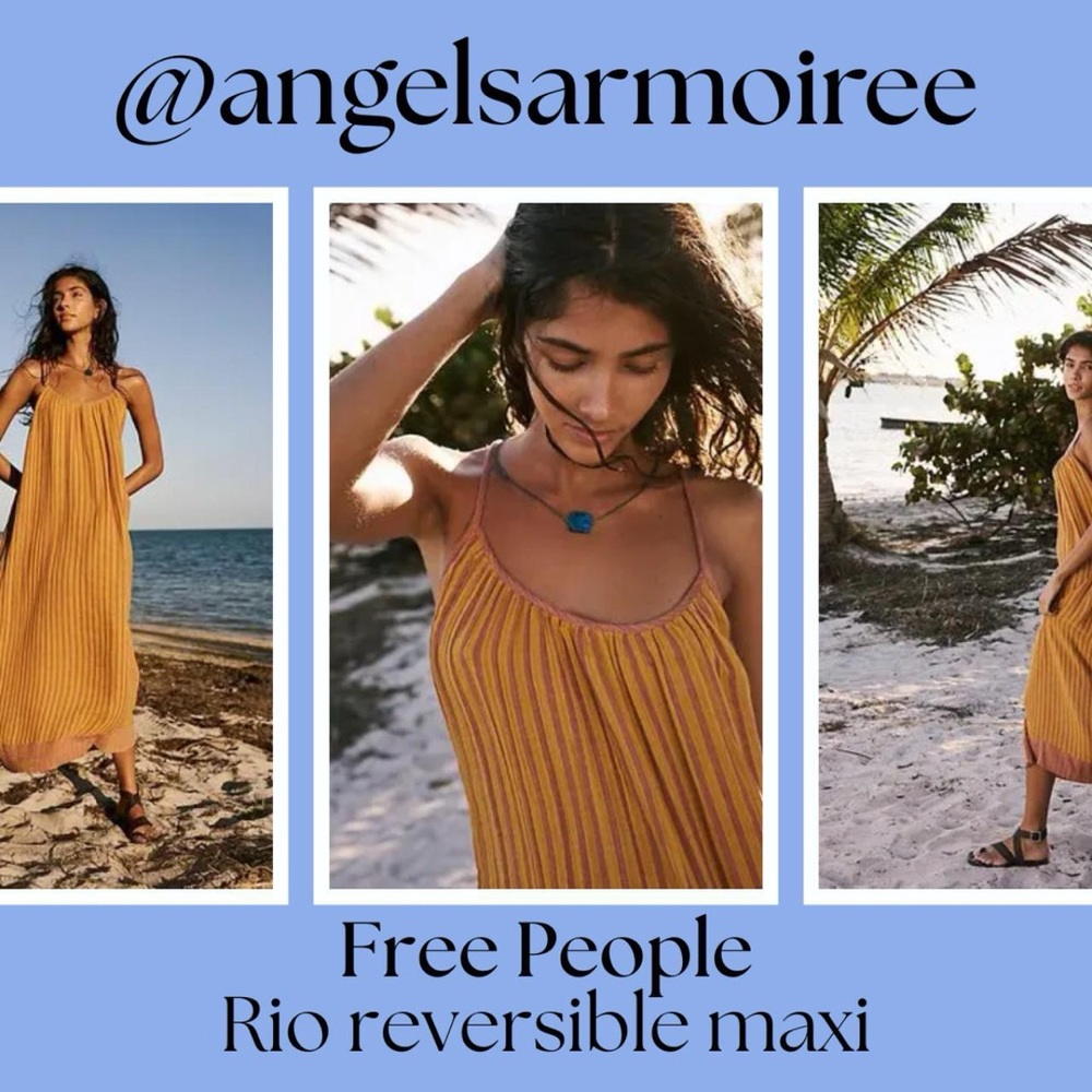Free People Reversible Maxi Dress - Golden Yellow